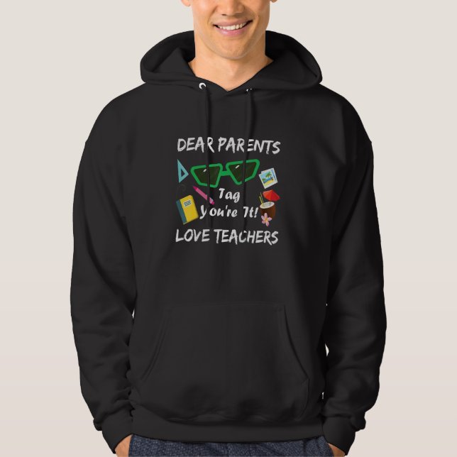 Bästa föräldraMärkre Du är Kärlek Lärardesign Hoodie (Framsida)