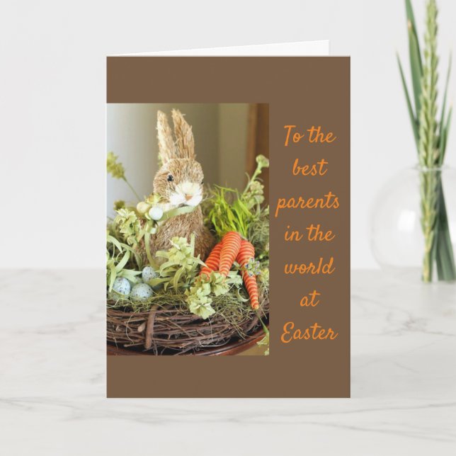 "BÄSTA FÖRÄLDRAR" I VÄRLDEN **PÅSK KÄRLEK** HELGKORT (Framsida)