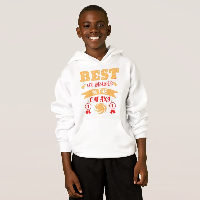 BÄSTA FÖRSTA GRADERN I GALAXY Lustigt söt T Shirt (Hel framsida)