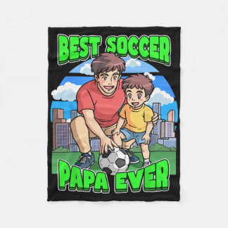 Bästa fotbollspappa någonsin firar fars dag pappa fleecefilt