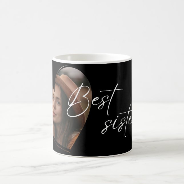 Bästa foto-Elegant, modern svart Kaffemugg (Center)