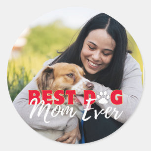 Bästa foto för Hund någonsin Modern Anpassningsbar Runt Klistermärke