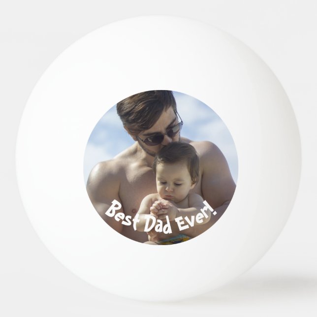 Bästa foto för Pappa någonsin Fars dag Pingisboll (Framsidan)