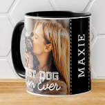 Bästa foto och Hund för dagens moderna Anpassnings Mugg<br><div class="desc">Den här enkla och klassiska designen består av serif-typografi och lägger till ett anpassningsbar-foto</div>