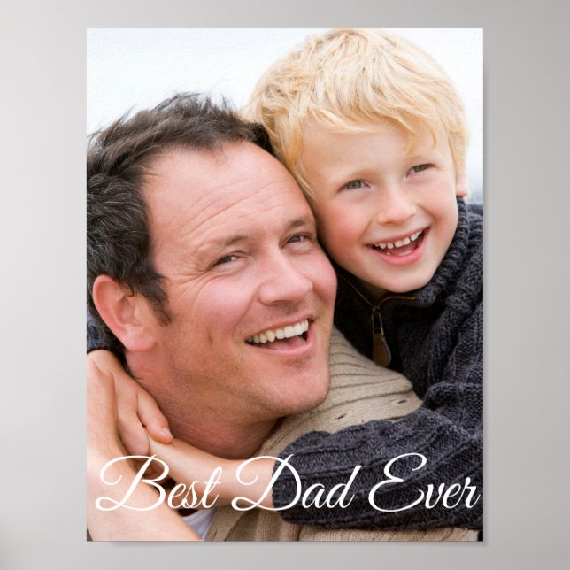 Bästa foto Pappa Fars dag Poster (Framsidan)