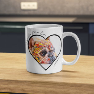 Bästa fotogåva från Hund någonsin till Mamma för M Kaffemugg