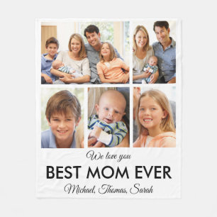 Bästa fotokollage för Mamma någonsin Mors dag Fleecefilt