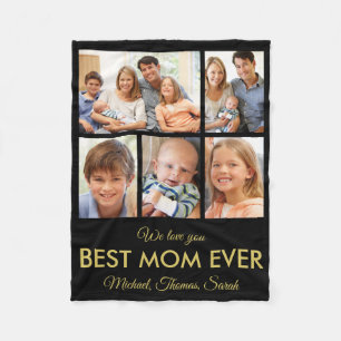 Bästa fotokollage för Mamma någonsin Mors dag Fleecefilt
