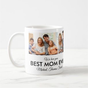 Bästa fotokollage för Mamma någonsin Mors dag Kaffemugg