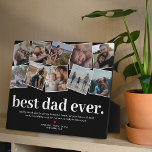 Bästa fotokollage för Pappa någonsin Fars dag<br><div class="desc">Modern plack i fars dag med en fotokollage av 12 familjers bilder som du kan ersätta med ditt eget,  ordspråket "best pappa ever.",  ett personlig tackkort,  ett sött rött hjärta och dina barn namn.</div>
