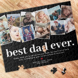Bästa fotokollage för Pappa någonsin Fars dag Pussel<br><div class="desc">Modern fars dag-pussel med fotokollage av 12 familjers bilder som du kan ersätta med ditt eget,  ordspråket "best pappa ever.",  ett personlig tackkort,  ett sött rött hjärta och dina barn namn.</div>