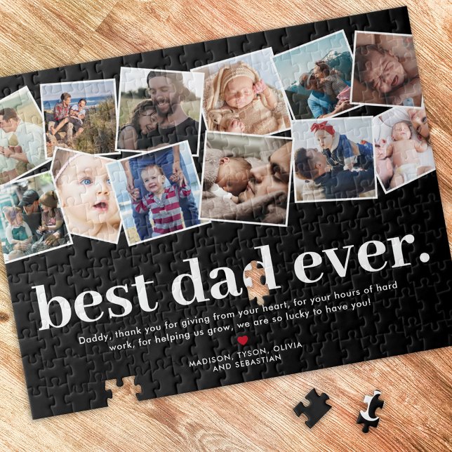 Bästa fotokollage för Pappa någonsin Fars dag Pussel (Skapare uppladdad)