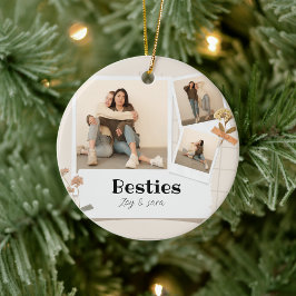 BÄSTA, Fotokollage & Namn | BFF Julgransprydnad Keramik