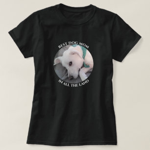 Bästa fotot av Cute White Puppy Hund Black i Hund T Shirt