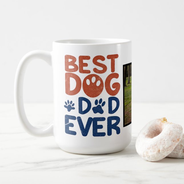 bästa fotot för personlig i hund någonsin kaffemugg (Med munk)