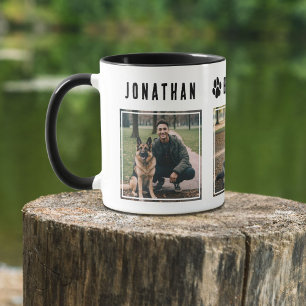 Bästa fotot med svart och vit Hund 3-foto Mugg