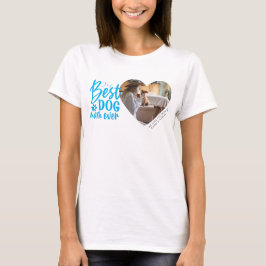 Bästa fotoutblått för Pet-blomman Hund någonsin i T Shirt
