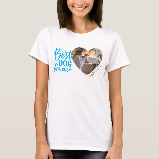  Bästa fotoutblått för Pet-blomman Hund någonsin i T Shirt (Framsida)