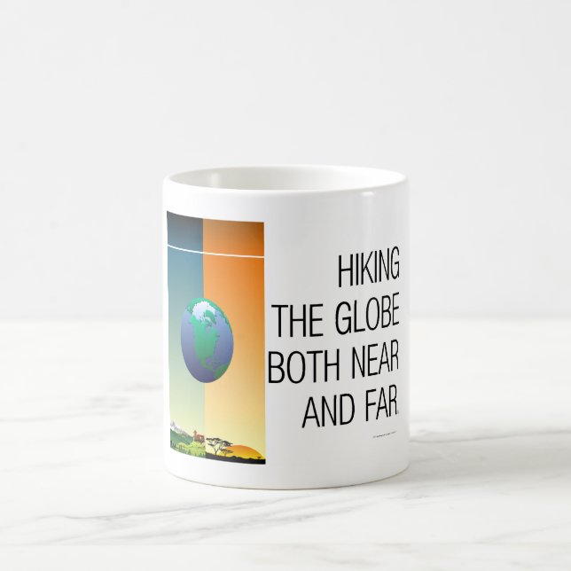 BÄSTA fotvandra jordklotet Kaffemugg (Center)