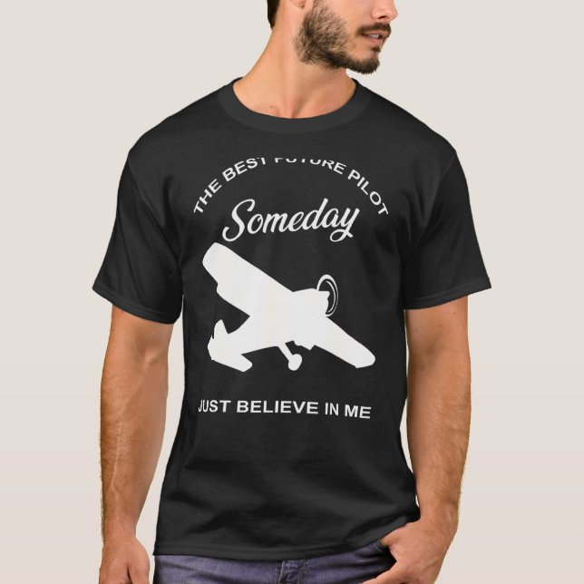 Bästa framtida pilot Flygplan T Shirt (Framsida)