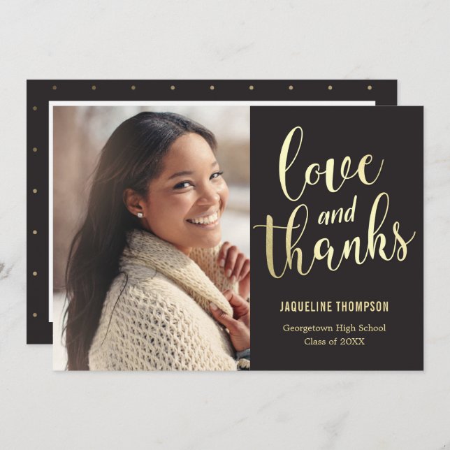 Bästa framtidsutforskningsbara Tack FÄRG Studenten Inbjudningar (Fram/baksida)