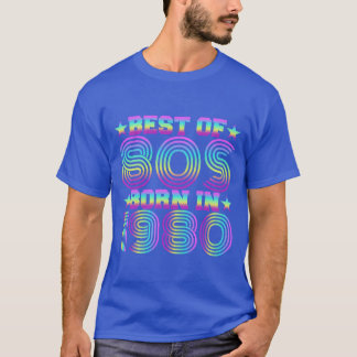 Bästa från 80-talet Född 1980 Vintage Födelsedags T Shirt