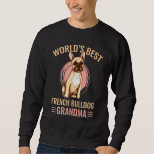 Bästa Fransk Bulldog Grandma Lång Ärmad Tröja