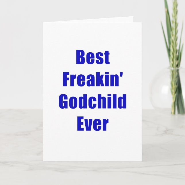 Bästa Freakin Godchild någonsin Kort (Framsida)