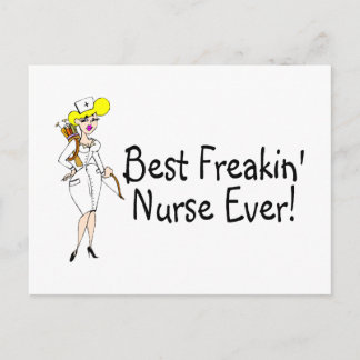 Bästa Freakin Nurse någonsin Vykort