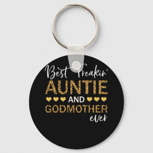 Bästa Freakin'Auntie och Godmor Lepard Nyckelring