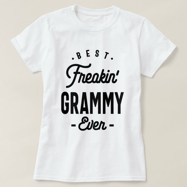 Bästa Freakin'Grammy nånsin - mormor Gift T Shirt (Design framsida)
