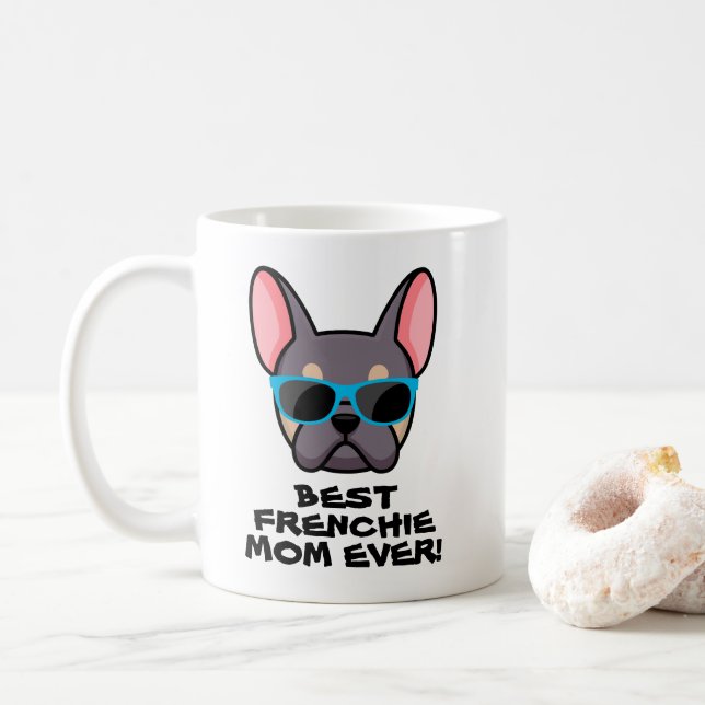 Bästa Frenchie Mamma Mors Dag Lilac Tan Frenchie Kaffemugg (Med munk)