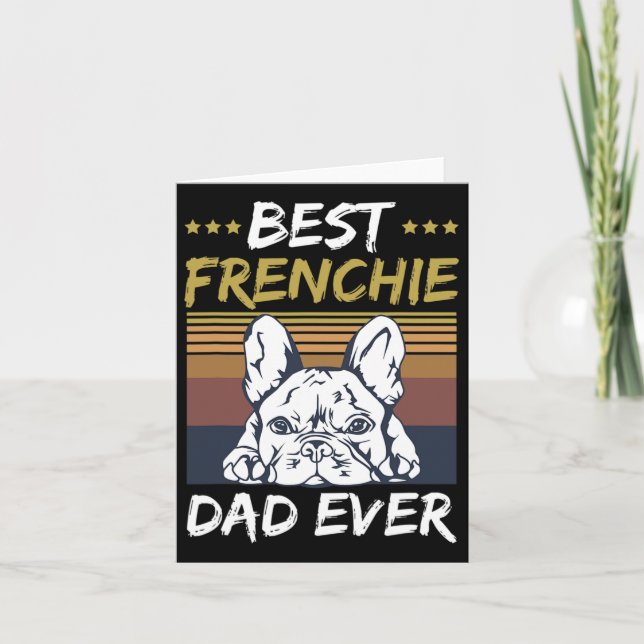Bästa frenchie Pappa någonsin citat för er frenchi Kort (Framsida)