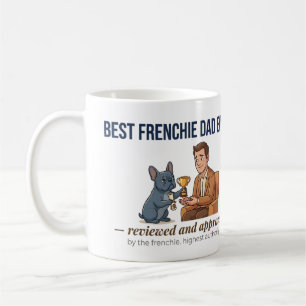 Bästa Frenchie Pappa Någonsin Rolig Hundpappa Utmä Kaffemugg
