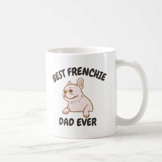 Bästa Frenchie Pappa någonsin, underbara Fransk Bu Kaffemugg (Höger)