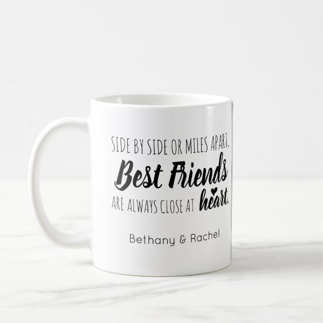 Bästa Friend-skriptfoto för modern Personlig BFF Kaffemugg (Vänster)