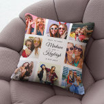 BÄSTA FRIENDS Modern Chic Instagram Photo Collage Kudde<br><div class="desc">Anpassningsbar Besties Photo-kudde med din egen personlig namn i ett Insta-vänligt fotokollage-rutnät. Perfektens gåva till en studenten-gåva eller en söt födelsedagskalas för din bästa vän för alltid.</div>