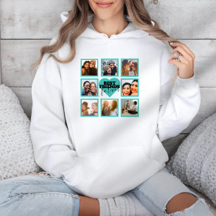 BÄSTA FRIENDS Photo Collage Teal Heart T Shirt