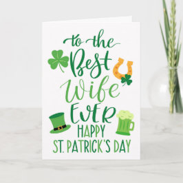 Bästa fru någonsin på St. Patrick's Day Kort