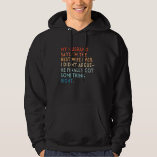 Bästa fru någonsin Sarcastic Funny Birthday Mor Hoodie