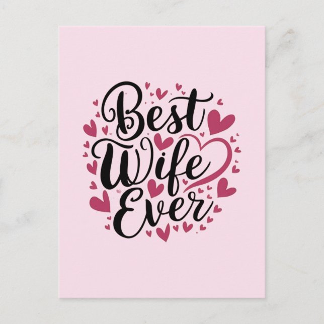 Bästa fru någonsin  vykort (Framsida)
