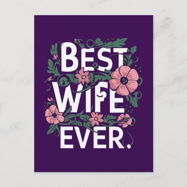Bästa fru någonsin vykort (Framsida)