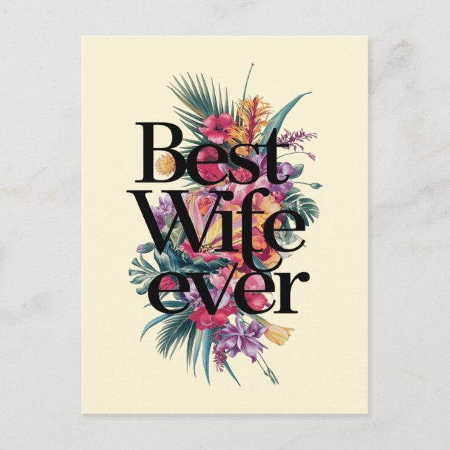 Bästa fru någonsin  vykort (Framsida)