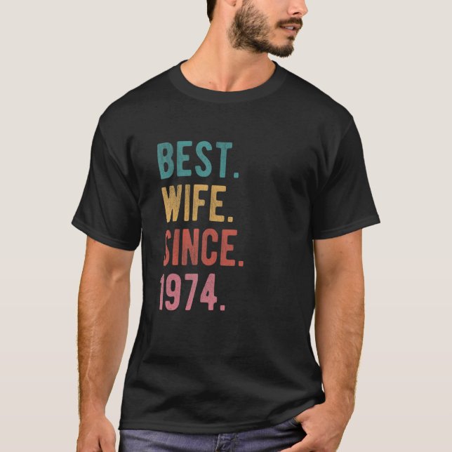 Bästa fru sedan 1974, 48:e Bröllop-årsdagen för T Shirt (Framsida)