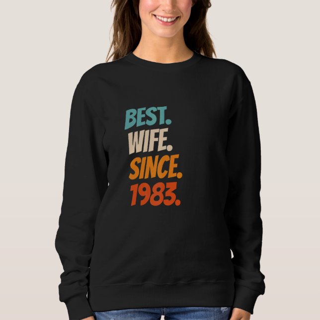 Bästa fru sedan 1983 39-års bröllopsdag t shirt (Framsida)