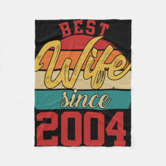 Bästa fru sedan 2004 Epic Couple 20:e Bröllop Anni Fleecefilt