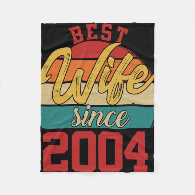 Bästa fru sedan 2004 Epic Couple 20:e Bröllop Anni Fleecefilt (Framsidan)