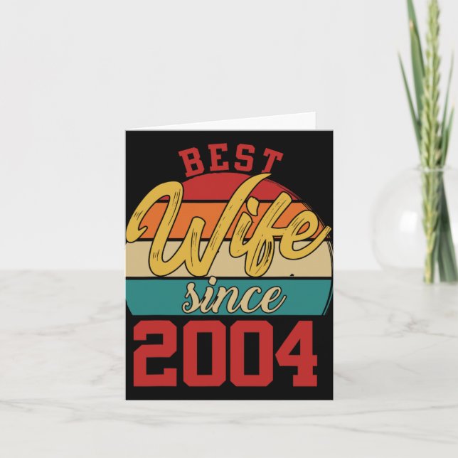 Bästa fru sedan 2004 Epic Couple 20:e Bröllop Anni Kort (Framsida)
