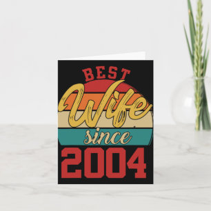 Bästa fru sedan 2004 Epic Couple 20:e Bröllop Anni Kort