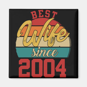 Bästa fru sedan 2004 Epic Couple 20:e Bröllop Anni Magnet